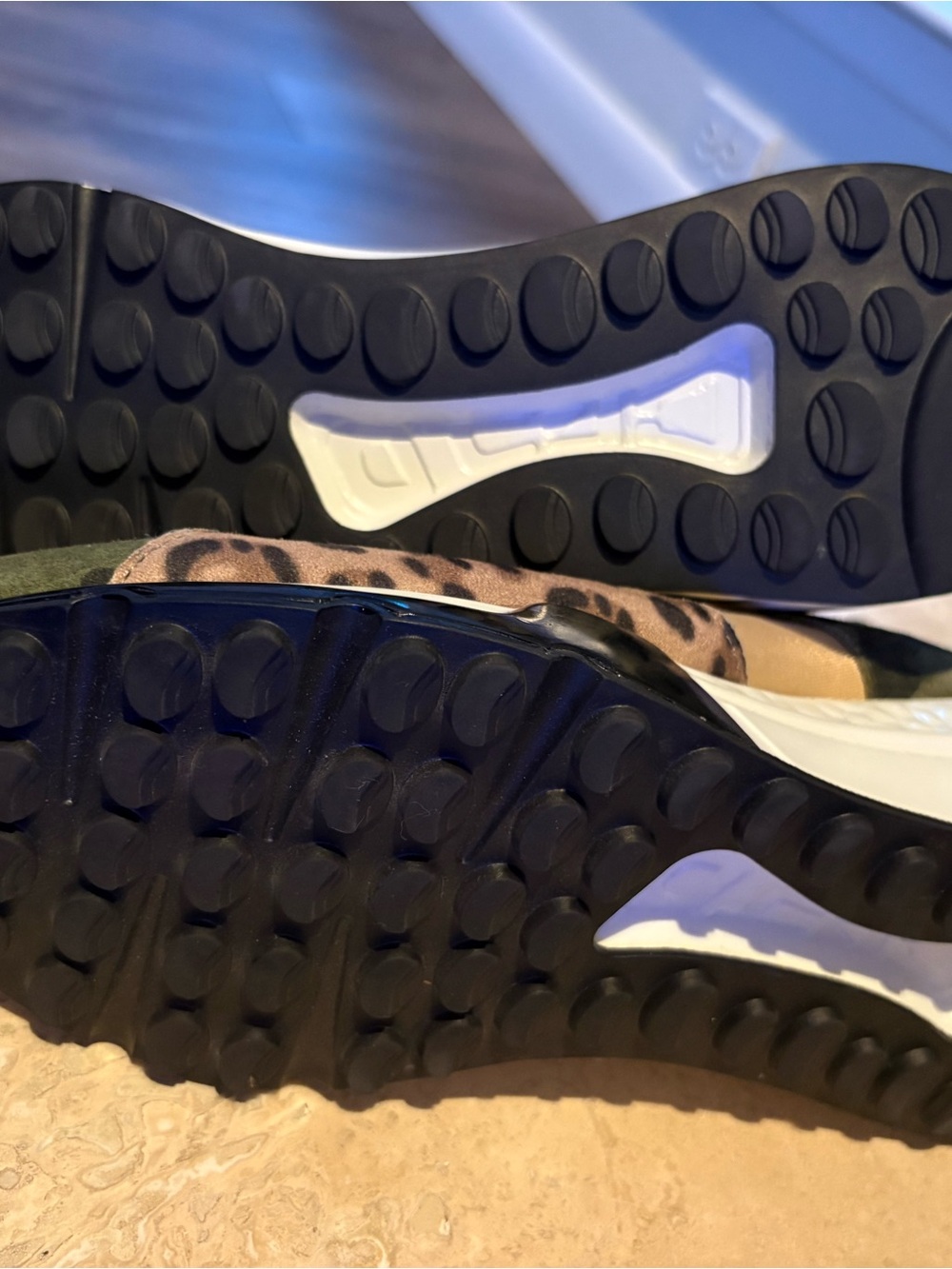 Steve Madden Camo & Leopard Print Sneakers in Brown and Green - Picture 8 of 10